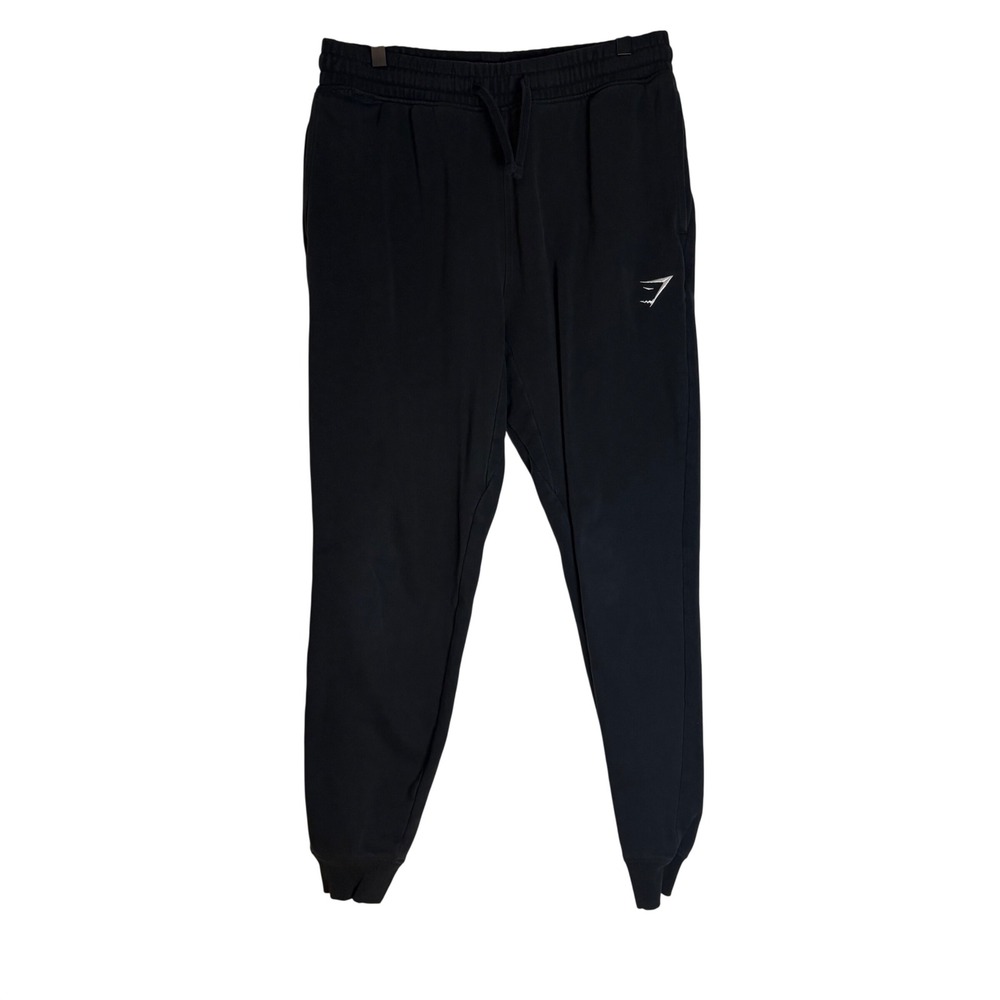 Gymshark Black Logo Joggers Sweatpants Men's Size Medium Athletic Casual Comfort
